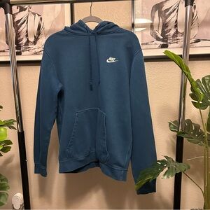Vintage 90s Y2K Nike Embroidered Swoosh Hoodie Men's Size Medium  Teal